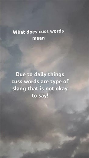 What is cuss words