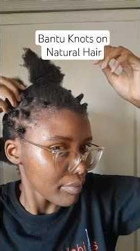 Bantu knots on my natural hair #shorts