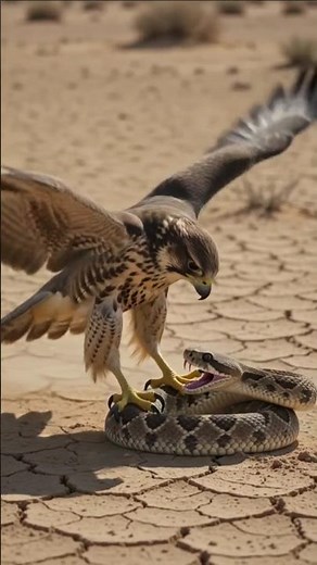 Snake 🐍 vs Falcon 🦅 REAL Fight! Who Wins? 😱 #Shorts