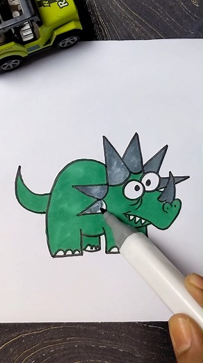 9.2K views | How to Draw Herbivorous Dinosaur #easydraw #dinosaurdrawing #kidsdrawing | Kids Drawing Ideas | Facebook