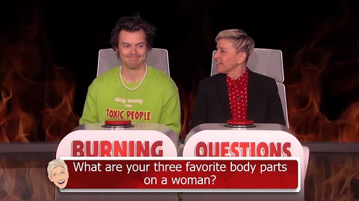 12M views · 200K reactions | I had a lot of "Burning Questions" for Harry Styles. Happy Tell the Truth Day, Harry! | Ellen DeGeneres | Facebook