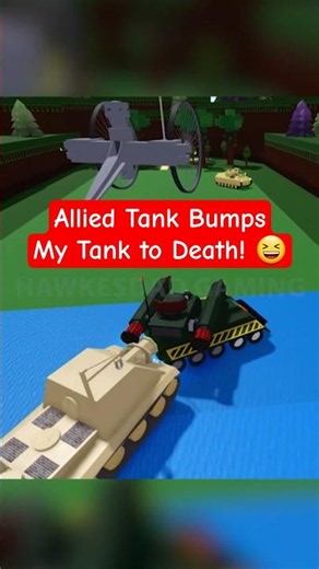 Roblox Build a Boat for Treasure Allied Tank bumps my Missile Tank, we got destroyed! #babft #roblox