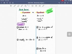 Prelude to Chapter 2 - Elementary Algebra