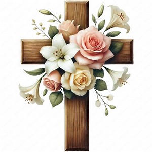 Elegant Floral Cross Clipart Bundle: Christian Art Designs (digital Download) - Etsy