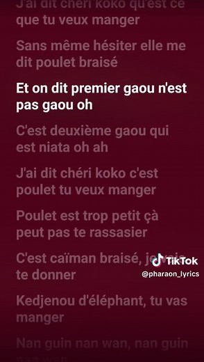Pharaon Lyrics on TikTok