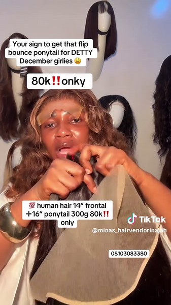 Human Hair Ponytail Bundle for December Style