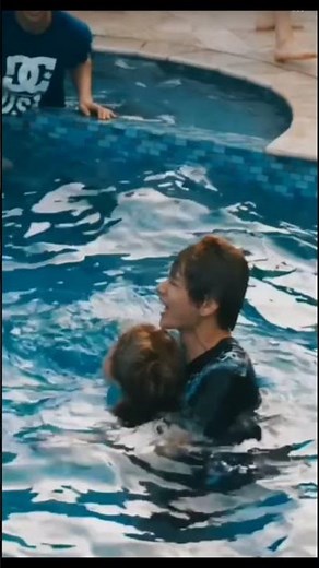 bts enjoy in swimming pool 🏊‍♀️ 💜 #bts #btsshorts #btsarmy