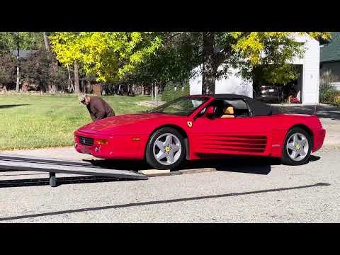 Ferrari 348 loading onto transport trailer - step 2.
