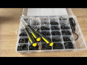 32 Size 1540 Pcs O Rings Assortment Kit Metric Nitrile Rubber Oring Set unboxing and instructions
