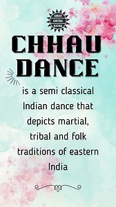 Chhau or Chhou is a dance tradition popularly performed in the spring, in Odisha, West Bengal and Jharkhand. The dance involves martial arts, acrobatics and athletics, traditionally performed by an all-male troupe. It generally depicts themes from Hindu mythology and stories from the epics and the Puranas and is characterised by vibrant, colourful costumes, makeup and masks. Illustration: Sahasra S. #ACK #ACKComics #AmarChitraKatha #ChhauDance #FolkDance #ClassicalDance #IndianDance #DidYouKnow 