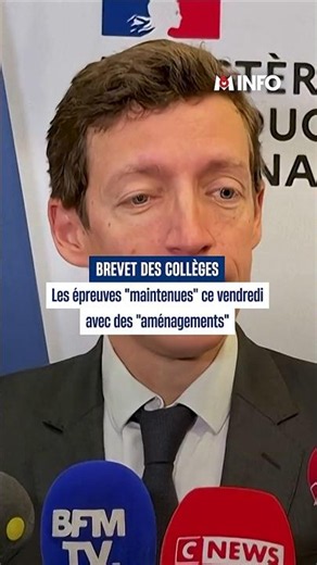 Brevet des collèges : Les épreuves "maintenues" ce vendredi avec des "aménagements"