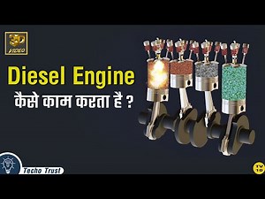 Diesel Engine कैसे काम करता है ? 3D Animation
