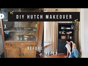 dining room HUTCH MAKEOVER + tips for painting furniture black | Josie Michelle Davis