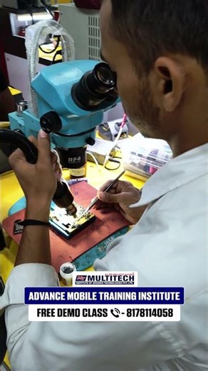 Mobile Repairing Institute | Mobile Repairing Practice Class – Students Doing Real-Time PCB Repair!