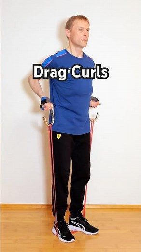 Banded Drag Curls (Biceps) using Hook Handles