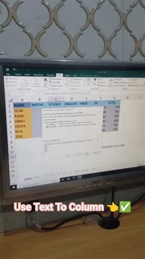 Use Text To Column 👈✅ #excel #exceltips #exceltricks #exceltutorial #viral #shorts #ytshorts #reels