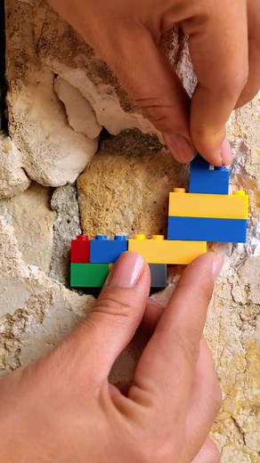 Creative Stacking with Colorful Plastic Bricks