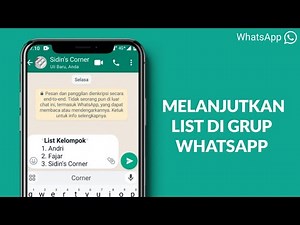 Cara Mengisi List di WA - Whatsapp
