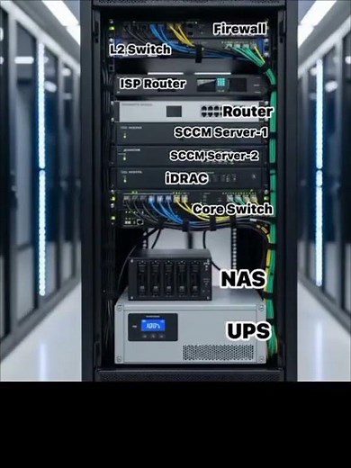Network Rack Setup Like a Pro! 🌐⚡ #shorts #computernetworking #serverrack