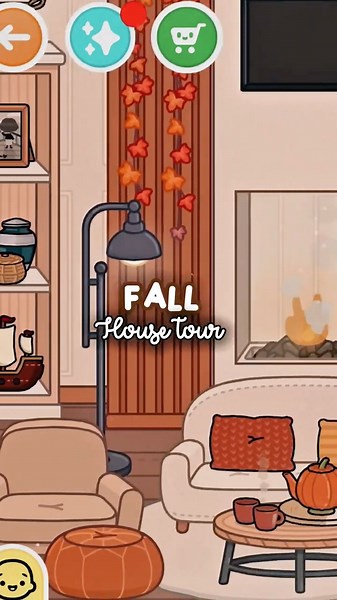 Toca Boca free fall family house tour 🍁🐿️🤍 #shorts #fyp #tocaboca #tocalifeworld #aesthetic