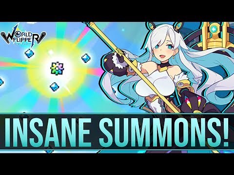 WORLD FLIPPER | Insane Summons! Character Skill Showcase!