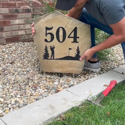 Want to you give your landscaping a personalized touch? Our name and address stones are a perfect way to make a space feel like it was created just for you! 😍 ⭐️ $15 off and FREE shipping with code STONE15 (A $47 Value!) ⭐️ Design Engraved Into Stone www.DesignAStone.com | Design A Stone