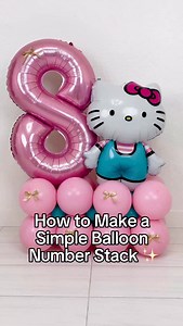 2.8K views · 125 reactions | Learn how to make a stunning custom balloon number stack with this easy step-by-step tutorial! Perfect for birthdays, parties, milestones, and event decor. DIY balloon decor made simple ✨ . . . #balloonstack #balloon #balloondecor #balloonbouquet #numberstack | Inflatedecoratecelebrate | Facebook