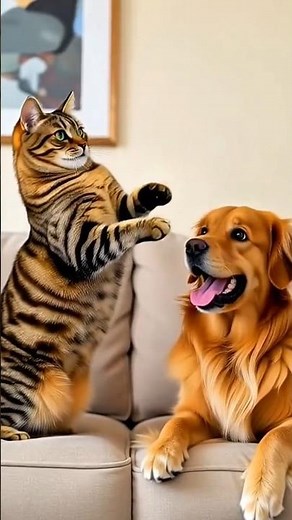 DOG VS CAT FIGHT