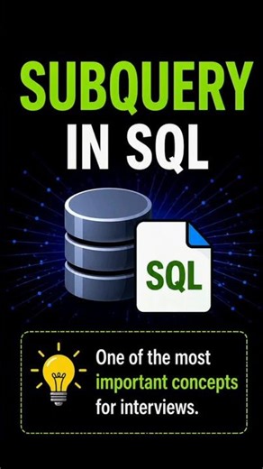 Subquery in SQL Explained in 30 Seconds 😱 #sql #interview #interviewquestions