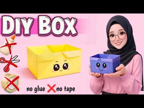 DIY Paper Box 📦 | Easy Origami Box Tutorial | No Glue | School Craft
