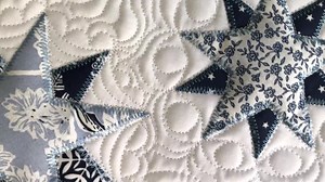 Winter Blizzard Quilted Table Topper, Handmade Blue Jean Inspired Winter Decor - Etsy