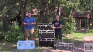 Halloween Decoration Storage Footlocker Trunk - Seasonal Style Box - Fun & Spooky Designs - 32 x 18 x 13.5 Inches (Zombie Attack)