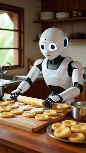 Robot Chef Bakes Perfect Cookies 🍪 #Shorts ��
