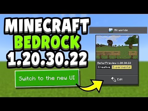 NEW WORLD MENU UI ADDED! in Minecraft Bedrock 1.20.30.22 Beta!