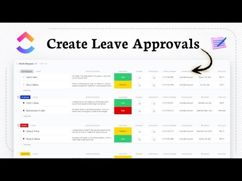 How to add time off requests in ClickUp (Leave Workflow)