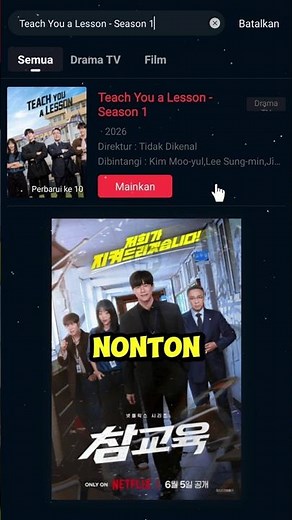 ✅️ Cara Nonton Teach You a Lesson di hp #shorts #teachyoualesson #drakorpopuler