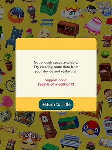 Animal Crossing Pocket Camp Error Code 80027667