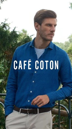 Notre Willow à l’allure intemporelle ✨ Entre coton et lin, sa légèreté se mêle à une teinte profonde et des rayures au charme vintage 🌊 #cafecoton #summervibes #ootd #chemise #linen | Café Coton