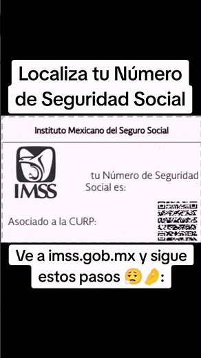 Te explico cómo localizar tu Número de Seguridad Social. #nss #imss #contador #trabajadores #negocio