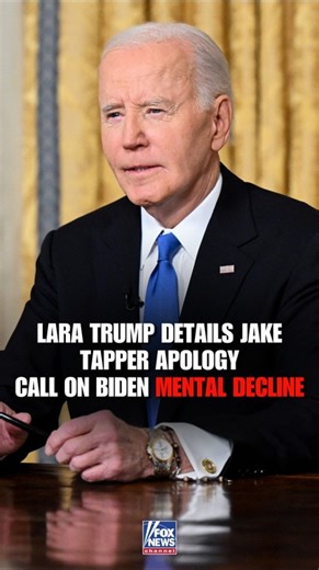 “Jake Tapper called me about two months ago…” Lara Trump addresses her apology phone call from Jake Tapper — five years after the CNN host scolded her for saying Biden was exhibiting a cognitive decline — during a conversation with Laura Ingraham. | Fox News