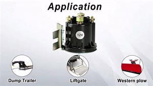 Starter Solenoid 4 Terminal 12 Volt Max 800A Compatible with Trom-Betta 684-1251-212 684-1261-212 PowerSeal 150A Intermittent Duty DC Contactor w/L-Bracket