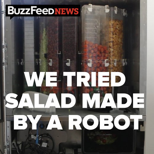 Sally is a robot that can create custom, fresh salads in under a minute – but you have to toss it yourself. | BuzzFeed Tech