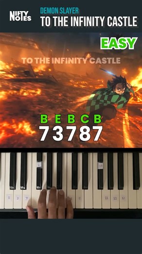 NiftyNotes on Instagram: "Learn how to play To the Infinity Castle from the movie Demon Slayer: Kimetsu no Yaiba – The Movie: Infinity Castle on piano with this easy tutorial for beginners!  Perfect for anyone who wants to quickly learn this song.   Follow for more quick and easy piano tutorials! #piano #pianotutorial #demonslayer #infinitycastle"