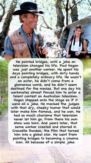 From Bridges to Blockbusters: How Paul Hogan Became a Global Icon #inspiration #paulhogan #life