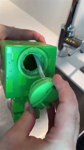 Minecraft bottle and figure #minecraft