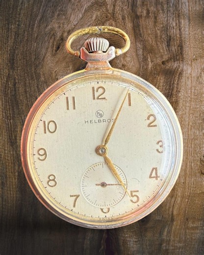 Vintage Helbros Pocket Watch 17 Jewels Running - Etsy