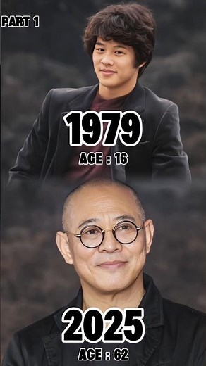Jet Li Age Evolution of 1975s and 2025s 😲#then and now #ytshortsvideo #ytviral