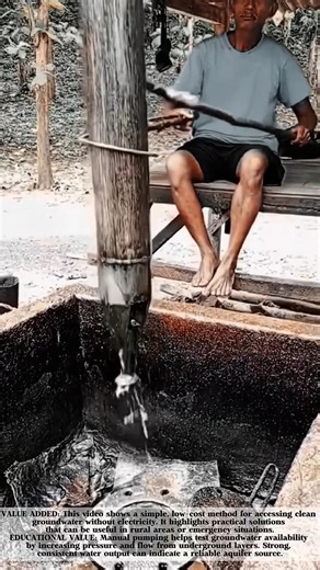 Finding a Clear Water Source with a Manual Pump System! #shorts
