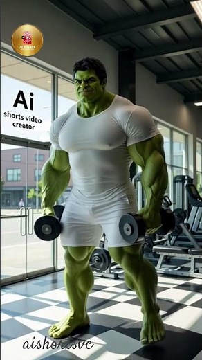 Hulk in Gym 💪 | AI Shorts | Ultimate Power Workout ⚡