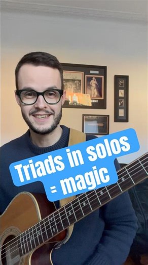 Use Triads in your guitar solos to create MAGIC #guitarsolo #guitar